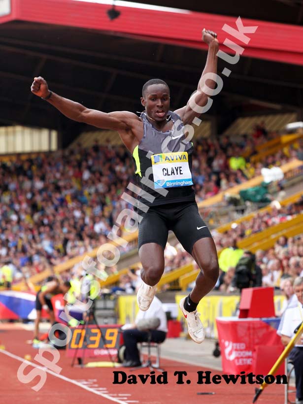 Will Claye, long jump, 2012 Samsung Diamond League, Birmingham.